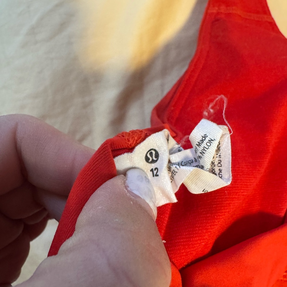 Lululemon Red Strappy Sports Bra - Picture 3 of 3